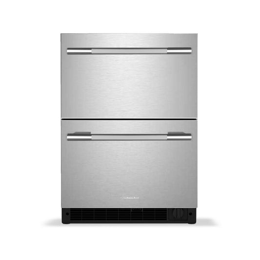 Kitchenaid KUCT524SSB 24" Stainless Steel Undercounter Double-Drawer Refrigerator/Freezer