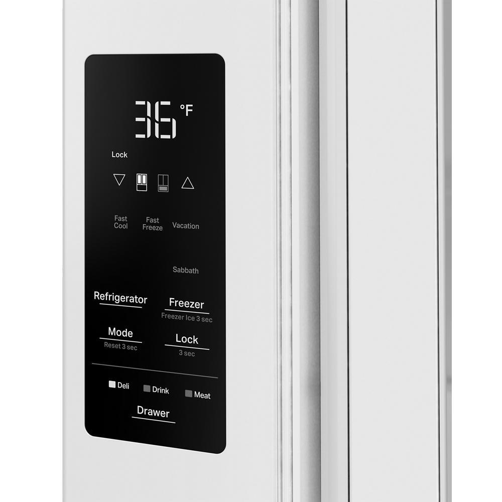 Whirlpool WRMF3336SW 30 Cu. Ft. Family-Sized Capacity French door refrigerator with Flexible Tempearture Drawer