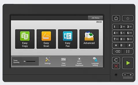 Sharp MXB557F MX-B557F Monochrome Desktop Multifunction Printer Prints up to 55 pages per minute , copy, scan, fax Maximum paper capacity of 3300 sheets 1200 x 1200 dpi printing delivers clear, crisp images and text
