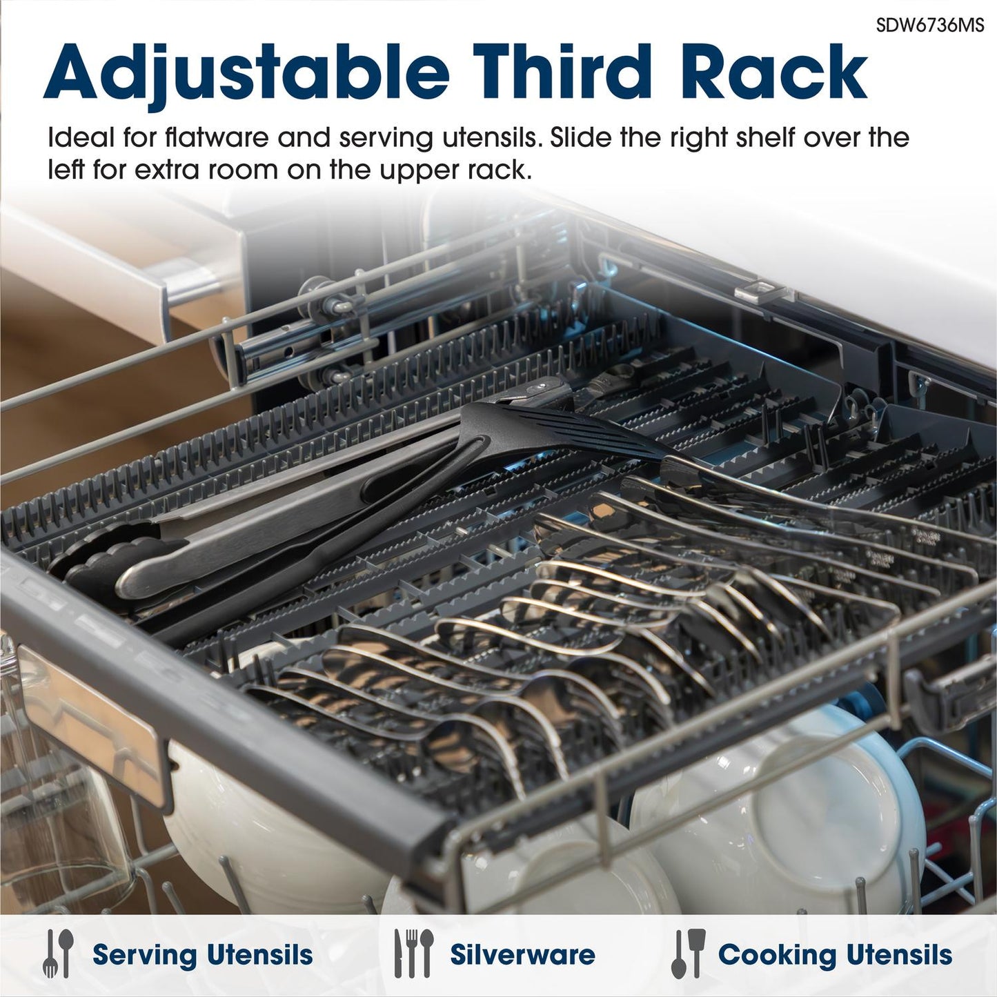 SDW6736MS Sharp 24 in. Stainless Steel 47dB Dishwasher