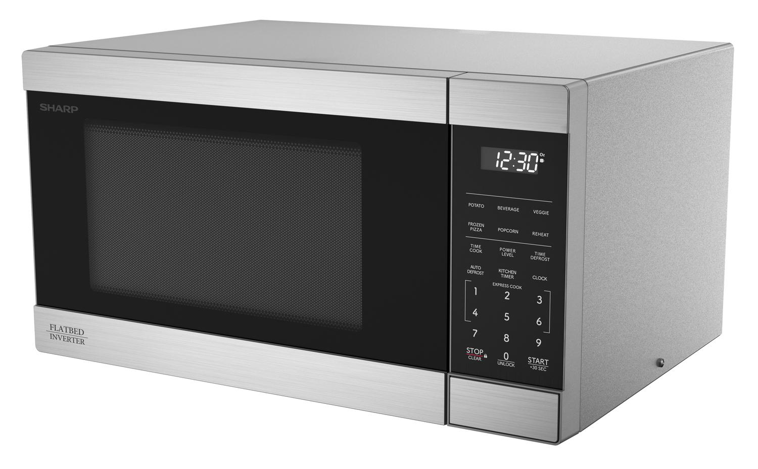 SMC1174KS Sharp 1.1 cu. ft. 1100W Flatbed Countertop Microwave Oven with Inverter Technology