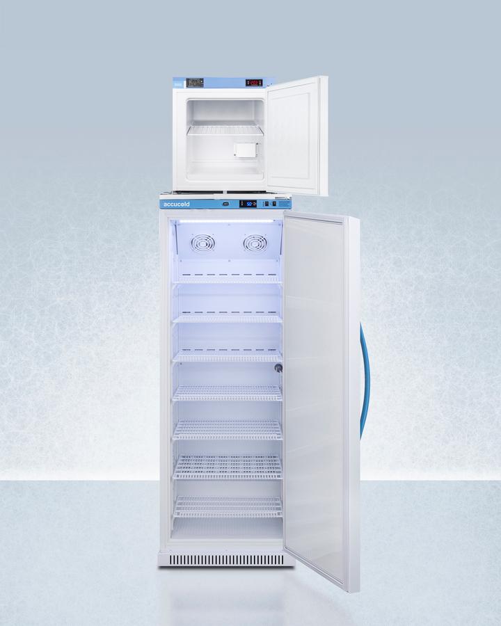 Summit ARS12PVFS24LSTACKMED2 24" Wide All-refrigerator/all-freezer Combination