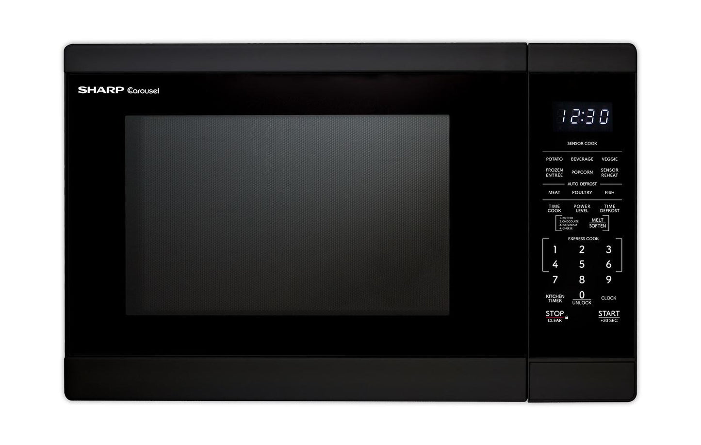 SMC1461KB Sharp 1.4 cu. ft. 1100W Black Countertop Microwave Oven