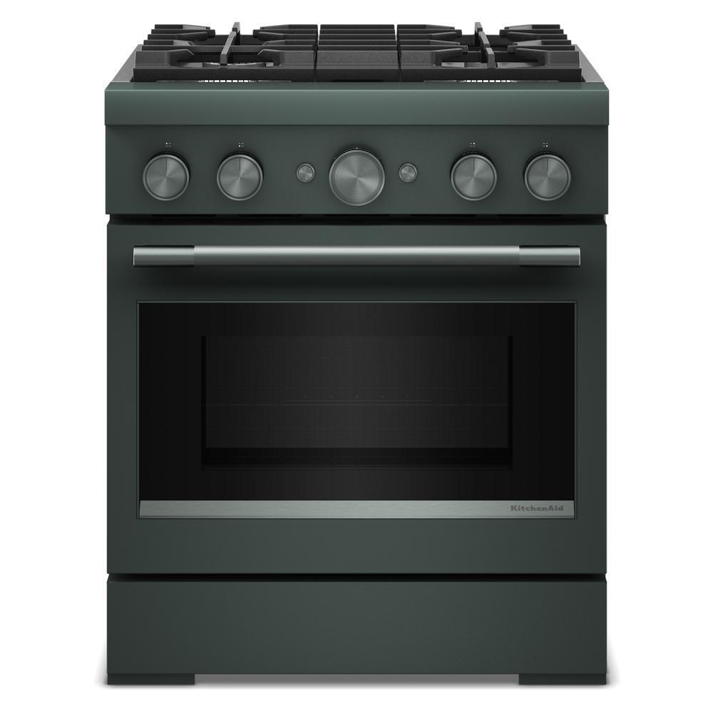 Kitchenaid KFDS930SJP 30-Inch 4 Burner Commercial-Style Dual Fuel Range with No Preheat Air Fry Mode