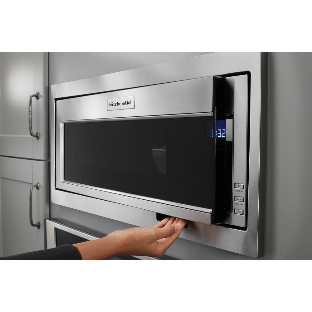 Whirlpool W11451314 Built-In Low Profile Microwave Slim Trim Kit with Pocket Handle, Stainless Steel, fits cut-out height 12"