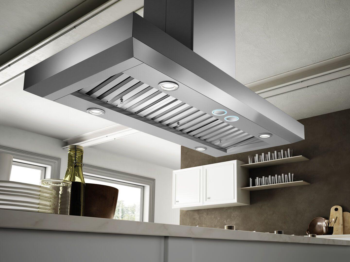 Elica EVI648S1 VAVANO IS Island Range Hood 48" wide - 600CFM