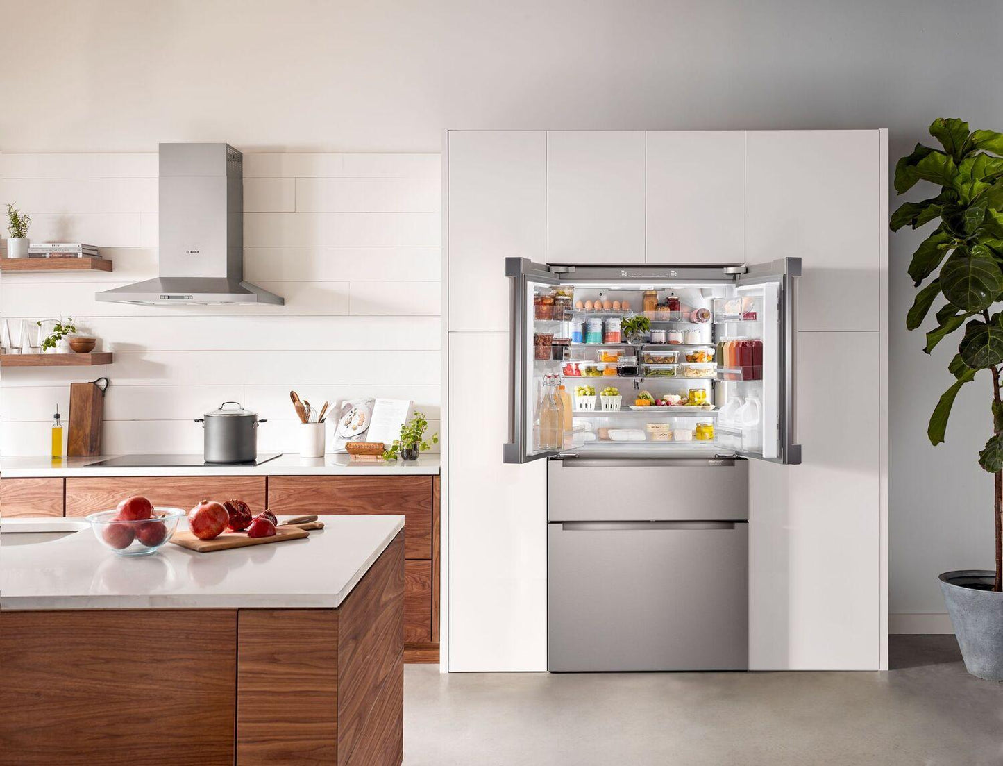 Bosch B36CL80ENS 800 Series, French Door Bottom freezer, multi door, 36'', Brushed steel (with anti-fingerprint)