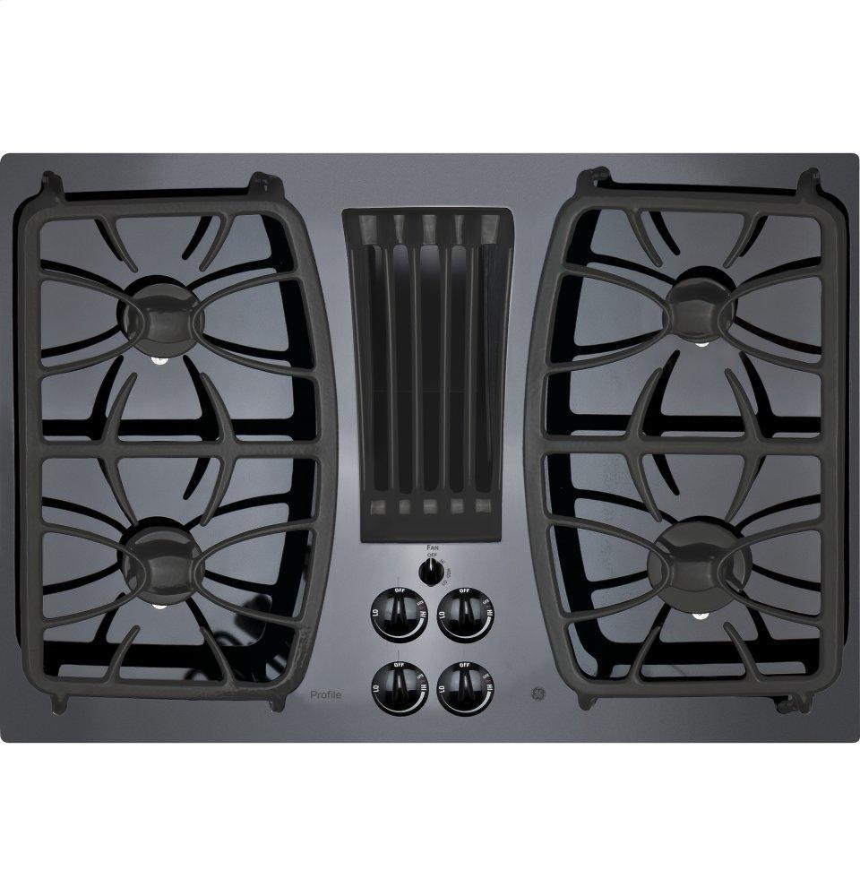 PGP9830DRBB GE Profile™ 30" Built-In Gas Downdraft Cooktop