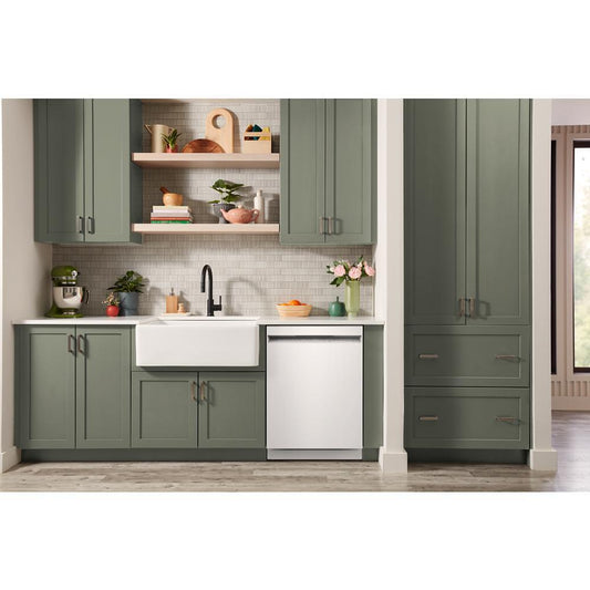 Kitchenaid KDFS224SWH Third Level Utensil Rack Dishwasher with 30+ Total Wash Jets, 47 dBA