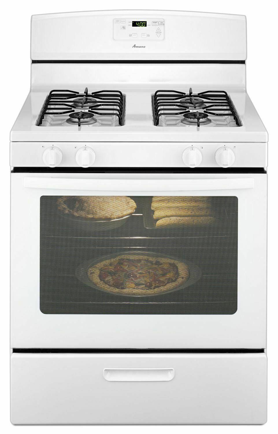 30-inch Gas Range with Easy Touch Electronic Controls - White
