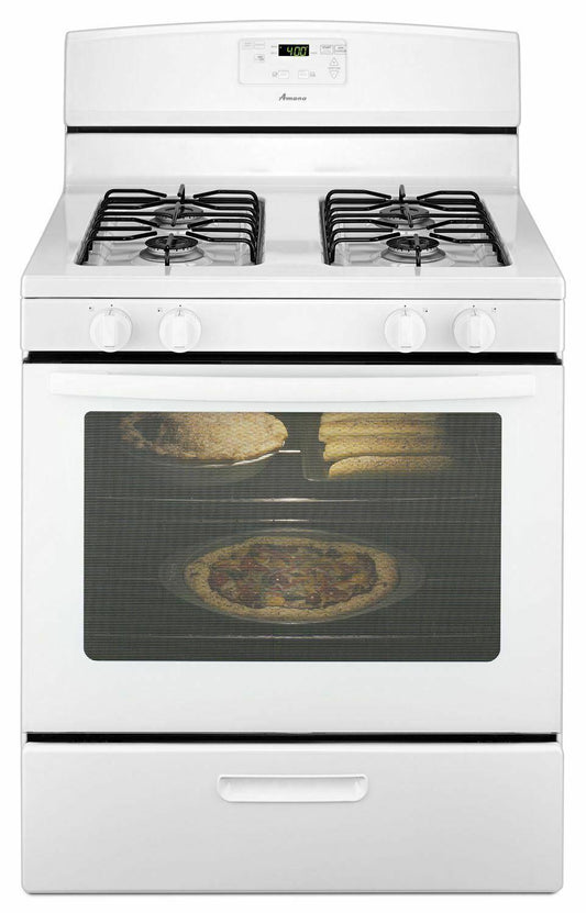 30-inch Gas Range with Easy Touch Electronic Controls - White