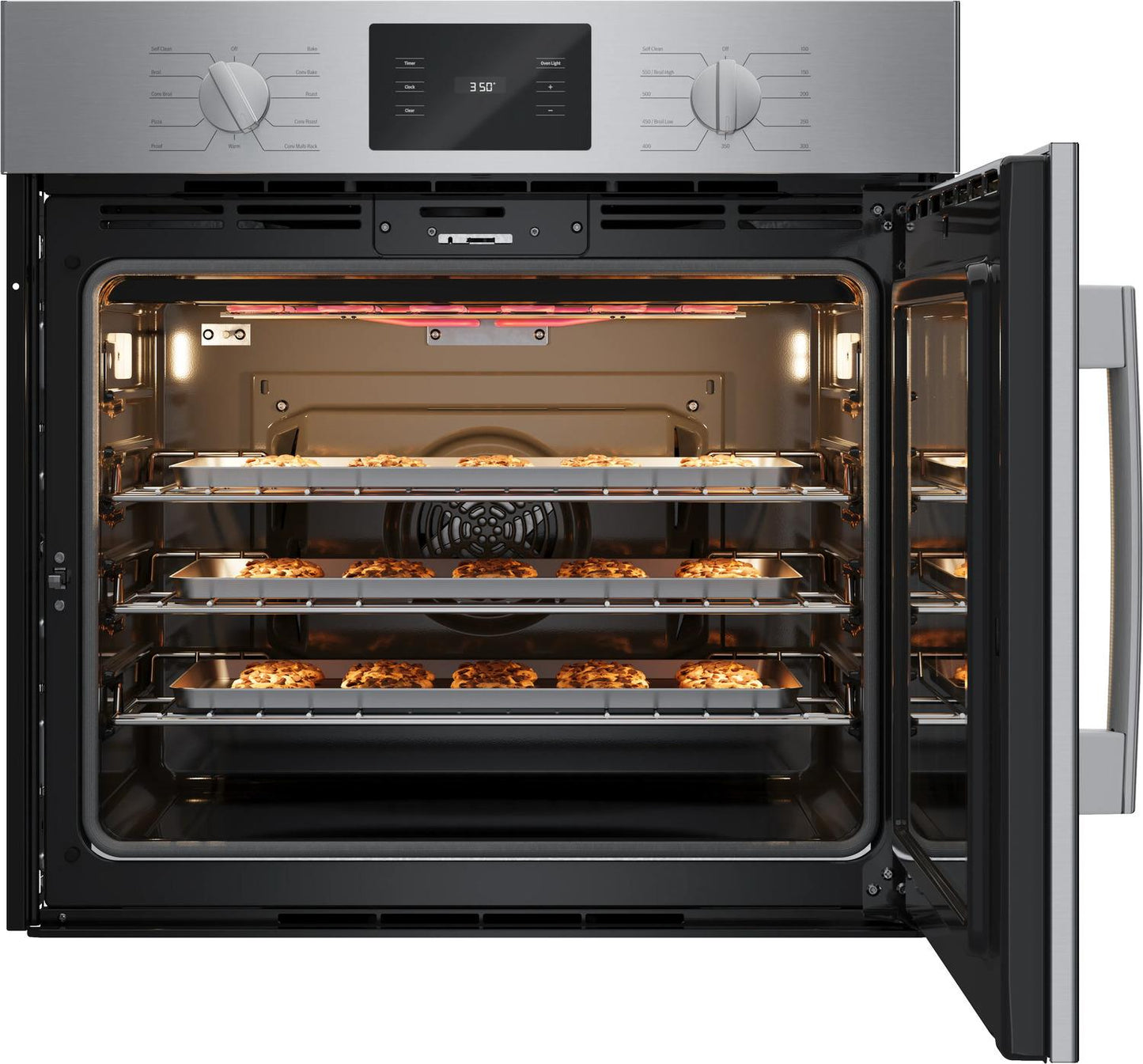 Bosch HBL5455RUC 500 Series, Built-in oven, 30'', Door Hinge: right, Stainless steel