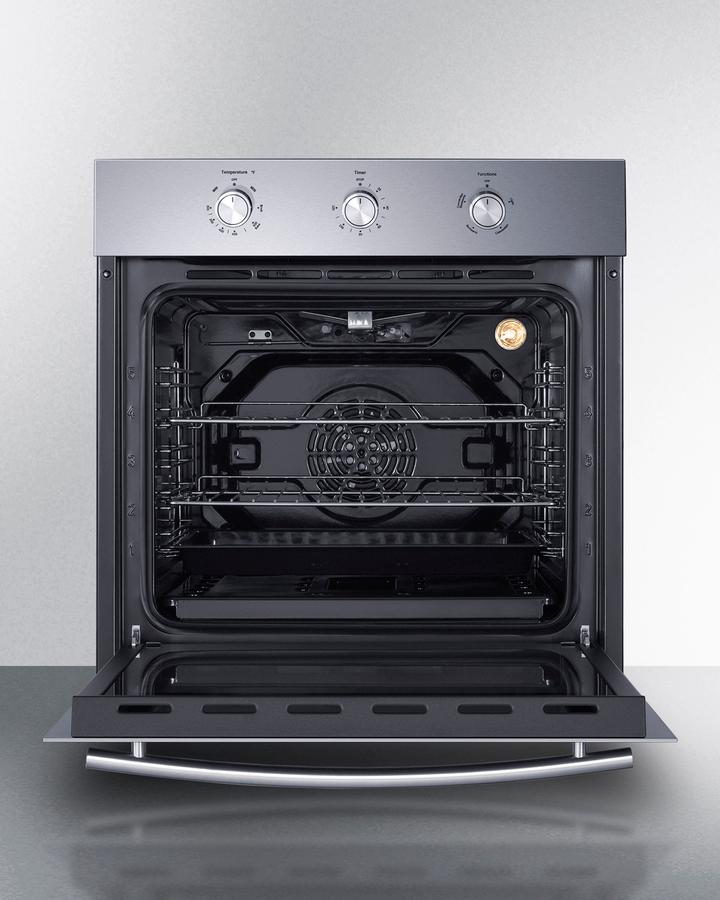 Summit SGW243SS 24" Wide Gas Wall Oven