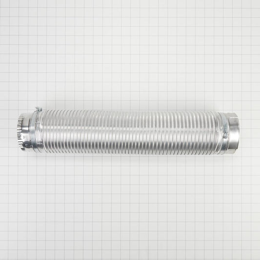 Whirlpool 4396010RP 6' Dryer Exhaust Duct of snap-lock metal, with 1 male fitting and 1 female fitting for standard 4" exhaust openings