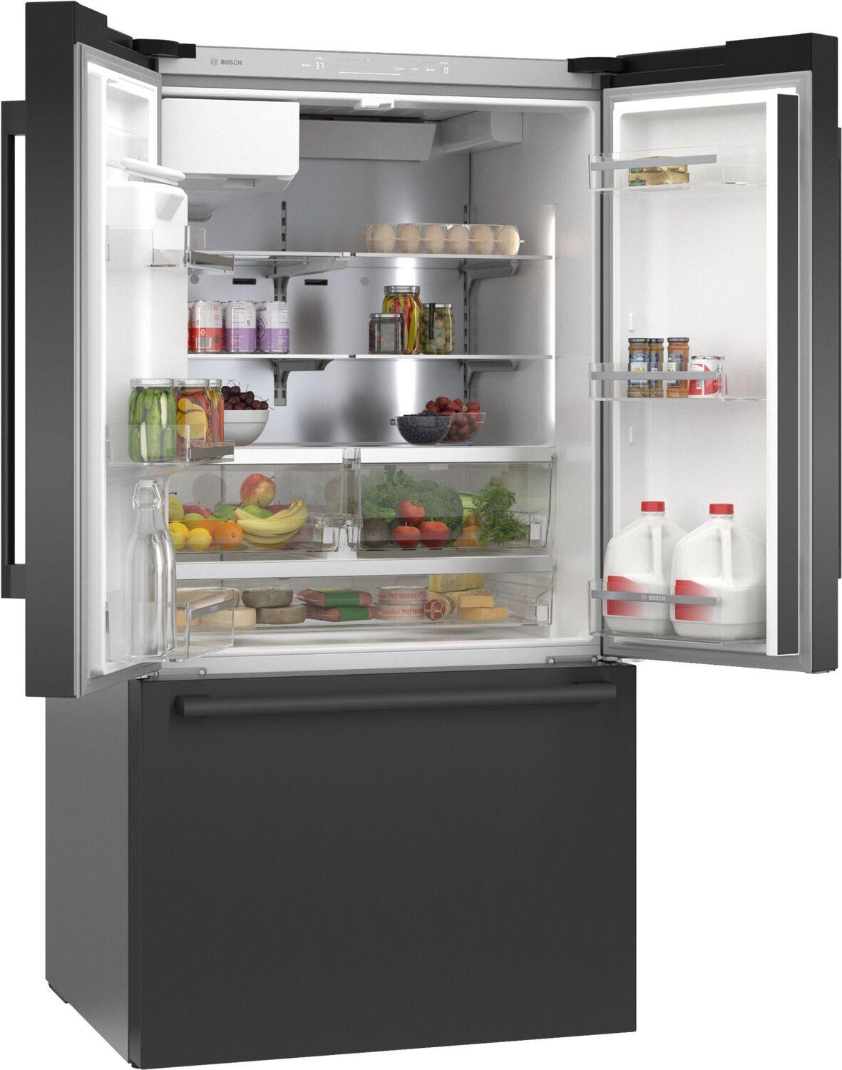 Bosch B36FD50SNB 500 Series French Door Bottom Mount Refrigerator 36" Black Stainless Steel, Total No Frost