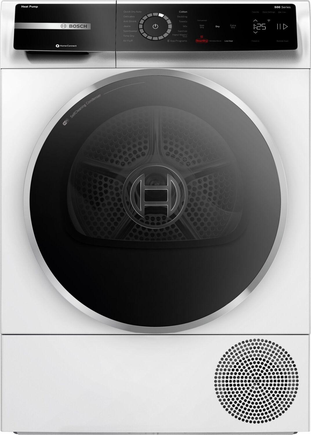 Bosch WQB245B0UC 500 Series, heat pump dryer, White