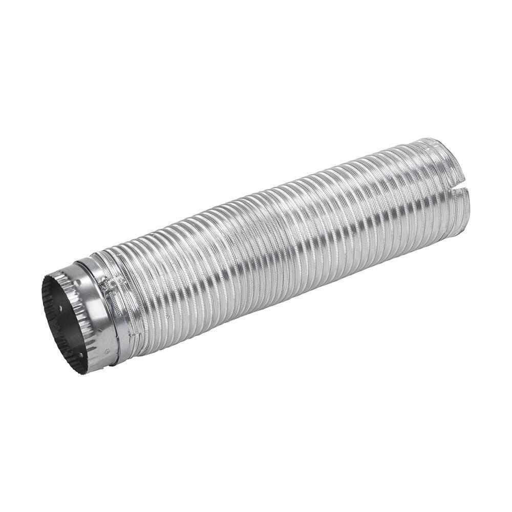 Maytag 4396009RP 5' Dryer Exhaust Duct of snap-lock metal, with 1 male fitting and 1 female fitting for standard 4" exhaust openings