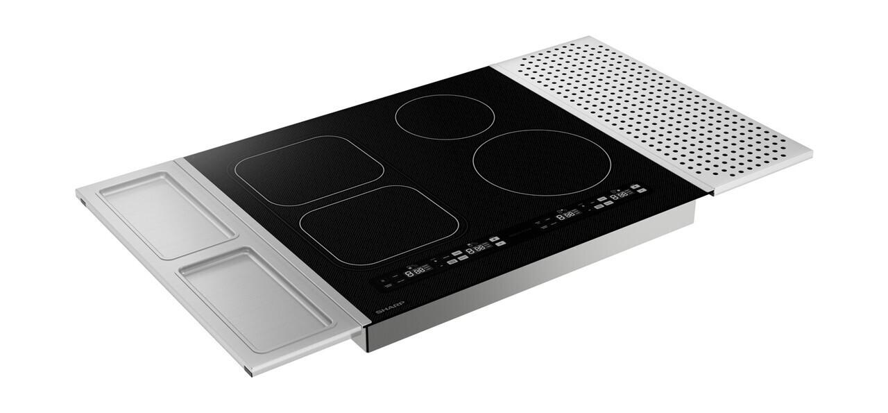 SCH2443GB Sharp 24 in. Induction Cooktop with Side Accessories