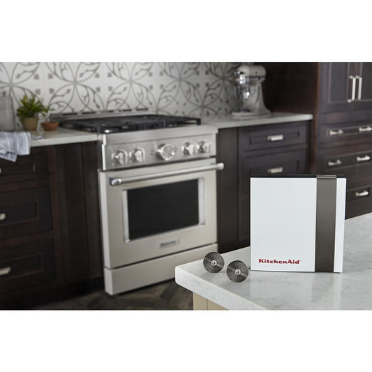 Whirlpool W11368841BO KitchenAid Commercial-Style Range Handle Medallion Kit - Black (Includes Two Medallions, Screws, and One 1/8-IN Hex Wrench)