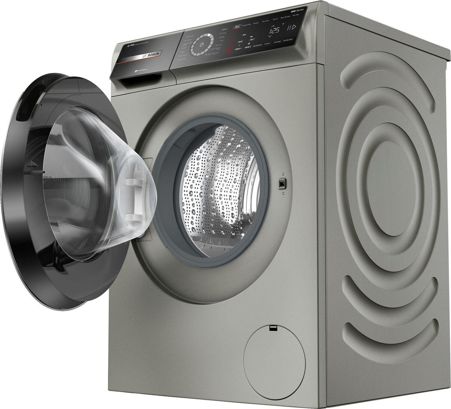 Bosch WGB246AXUC 800 Series, washing machine, frontloader fullsize, 1600 rpm, Silver inox