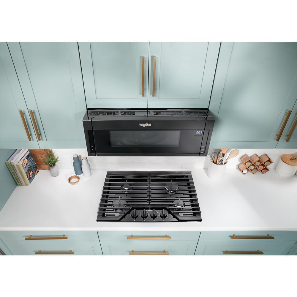 Whirlpool WCGK5030PB 30-inch Gas Cooktop with EZ-2-Lift™ Hinged Cast-Iron Grates