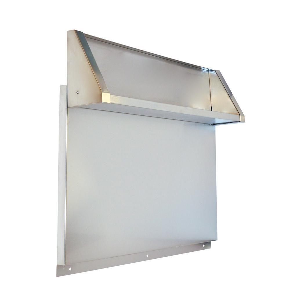 Maytag W10225949 Stainless Steel Backsplash with Dual Position Shelf, measures 36" W x 22" H - for 36" Range or Cooktop