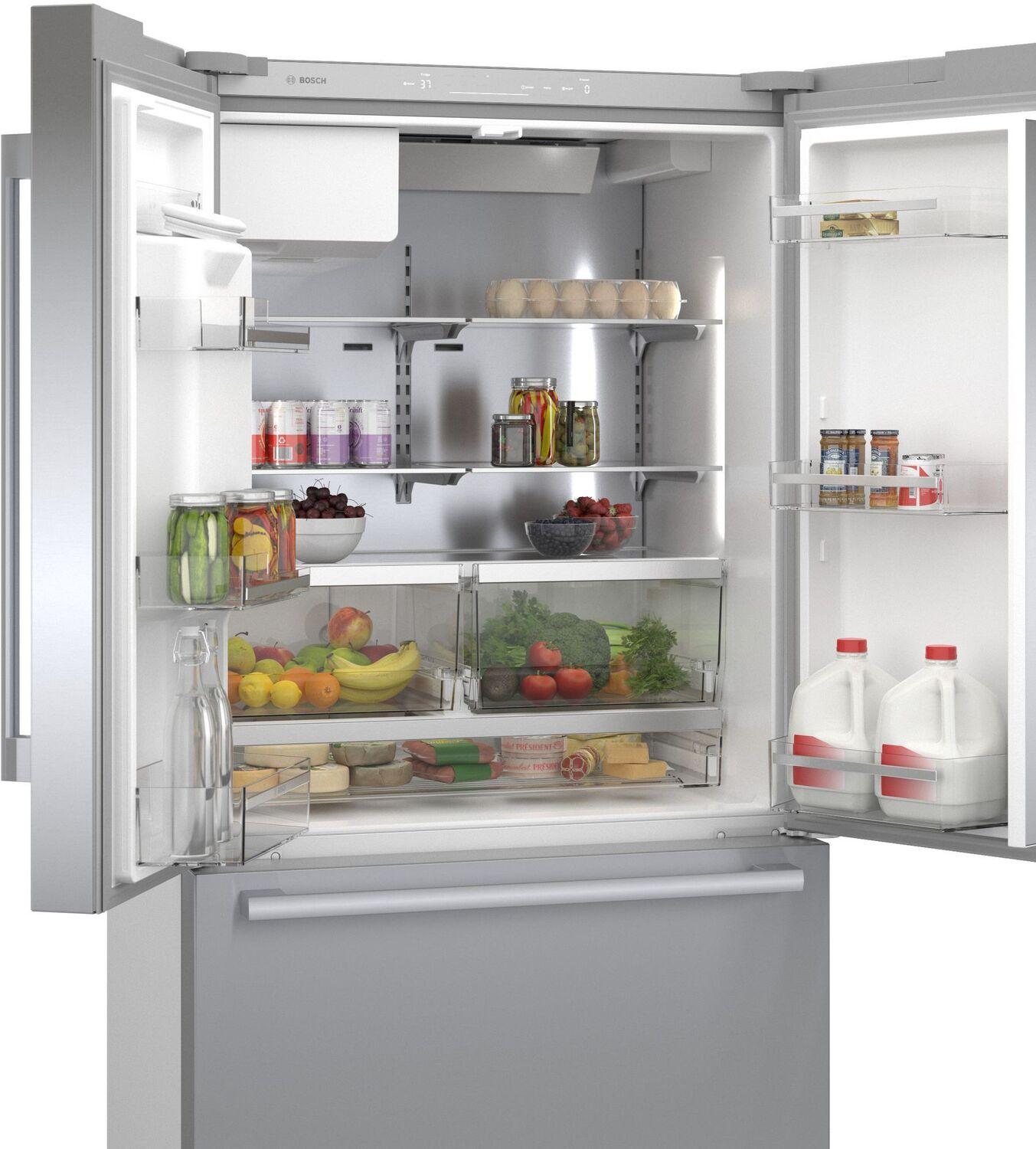 Bosch B36CD50SNS 500 Series French Door Bottom Mount Refrigerator 36" Stainless steel (with anti-fingerprint), Total No Frost