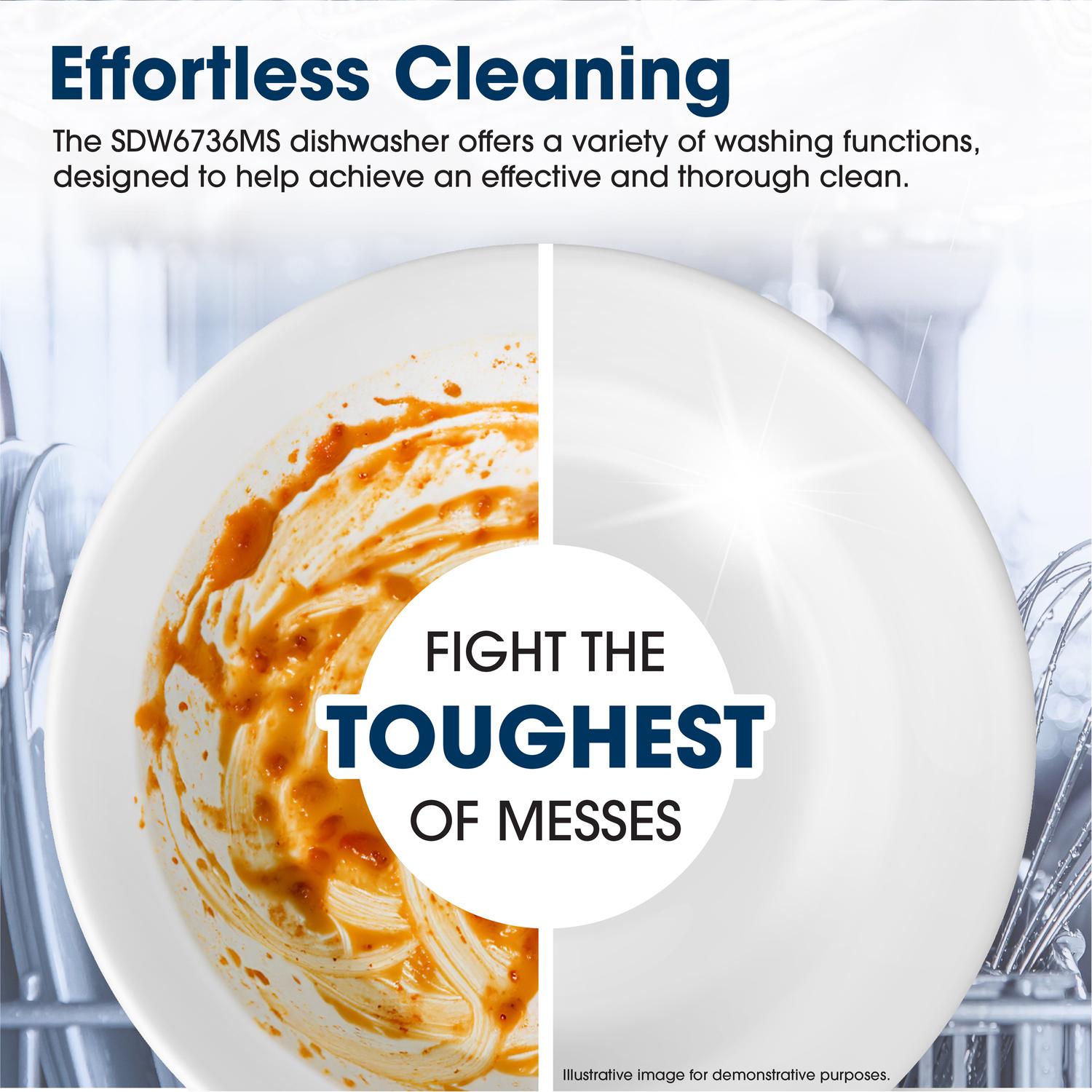 SDW6736MS Sharp 24 in. Stainless Steel 47dB Dishwasher