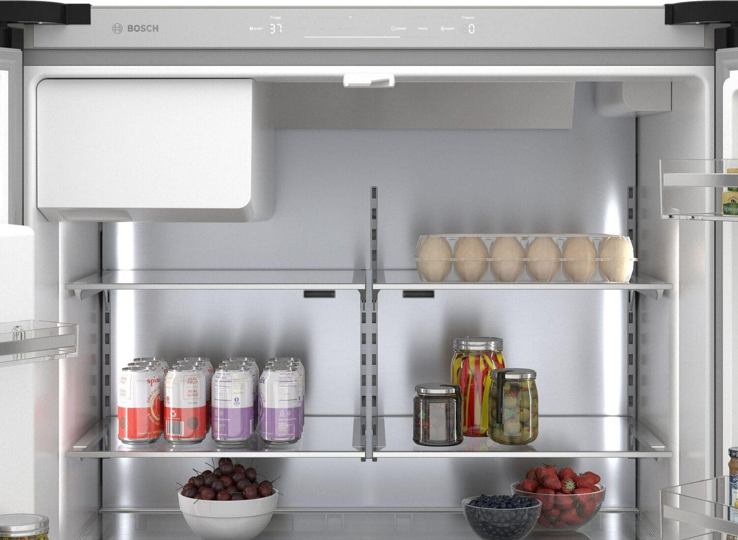 Bosch B36CD50SNB 500 Series French Door Bottom Mount Refrigerator 36" Black Stainless Steel, Total No Frost