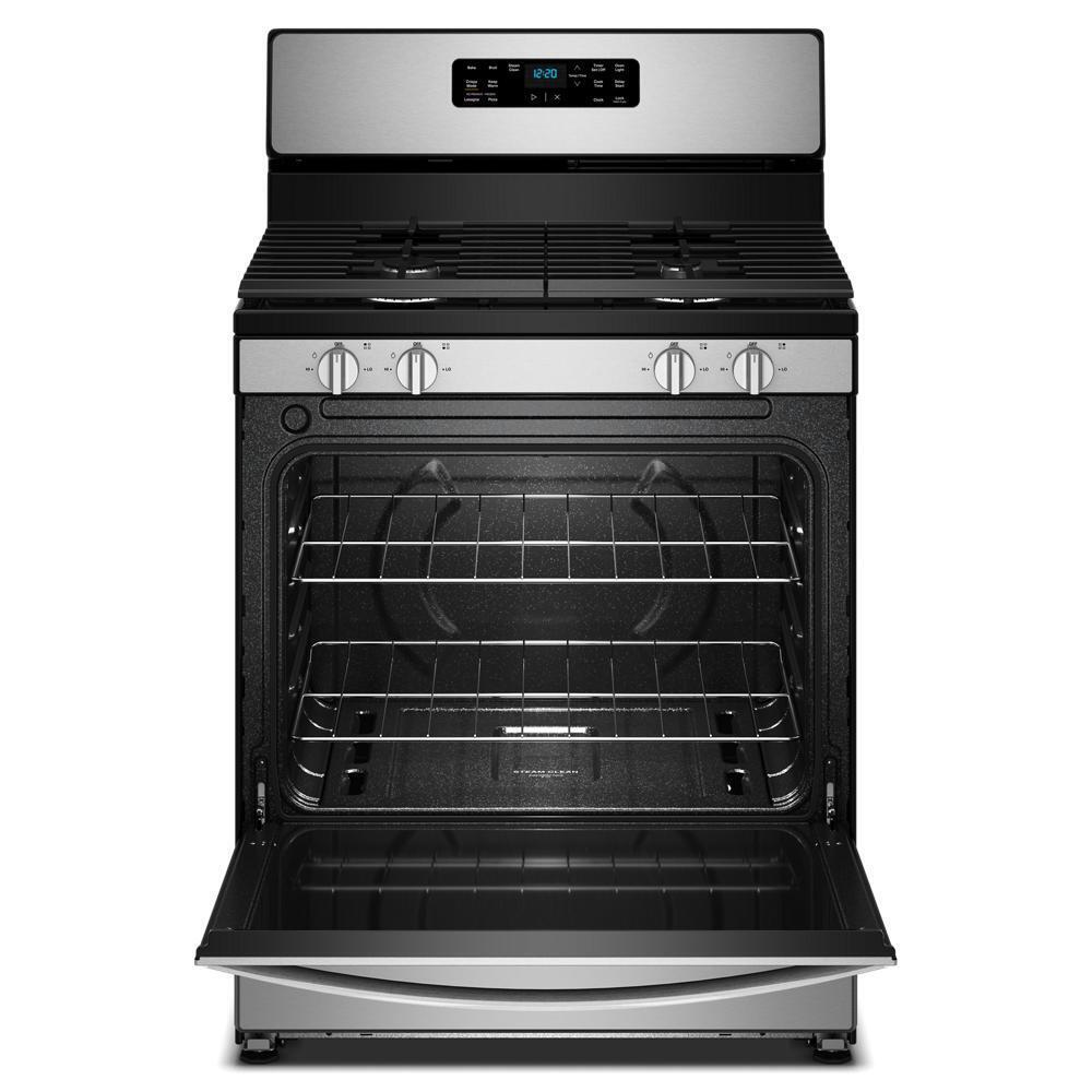 Whirlpool WFGS3030RS 30-inch Gas Range with Crispy Mode and Dishwasher Safe Grates