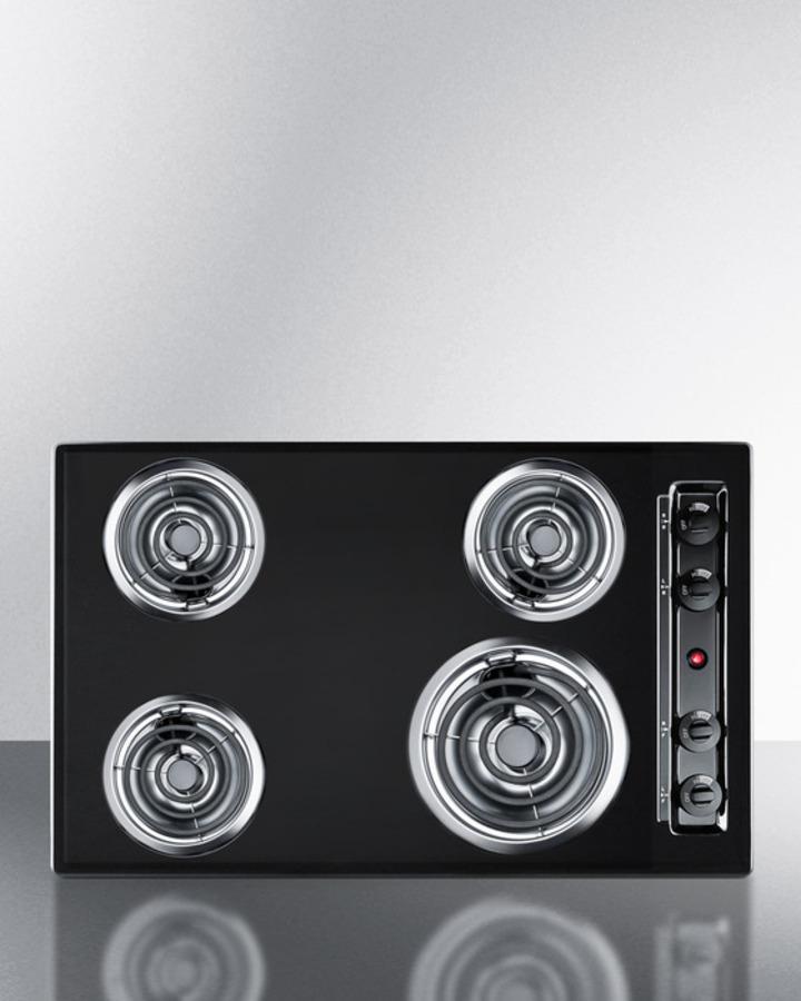 Summit TEL05 30" Wide 4-burner Coil Cooktop