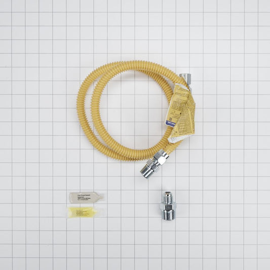 Maytag 2048KITRC 4' Gas Dryer Connector with 3 fittings, sealant, and leak detector