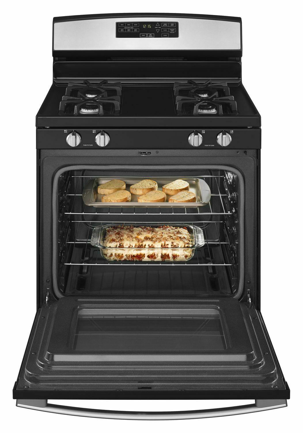 30-inch Gas Range with Self-Clean Option - Stainless Steel