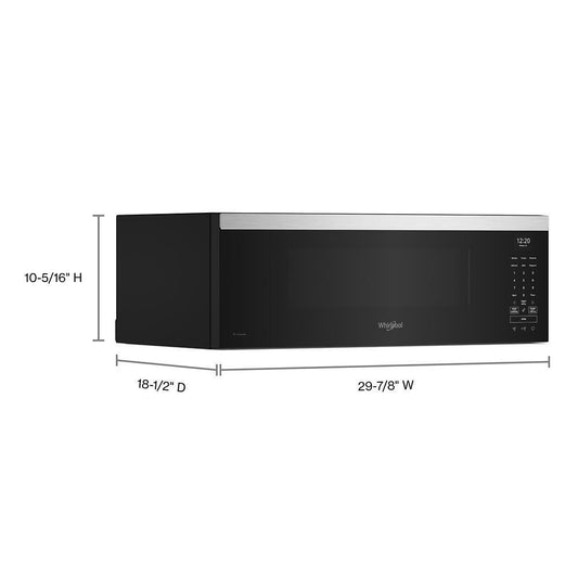 Whirlpool WMML5530RZ 1.1 cu. ft. Smart Low Profile Microwave Hood Combination with 450 CRM 4-Speed Venting