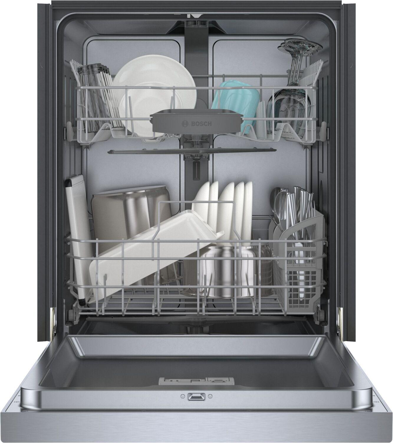 Bosch SHE41CM5N 100 Series, built-under dishwasher, 24'', Brushed steel anti-fingerprint