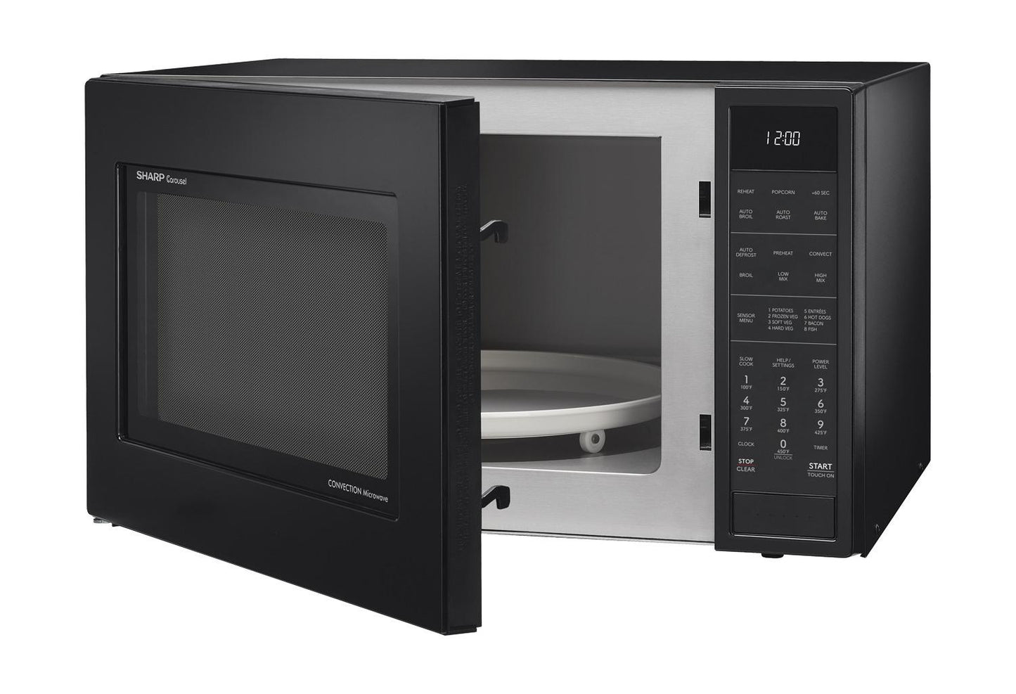 SMC1585KB Sharp 1.5 cu. ft. 900W Black Convection Countertop Microwave Oven