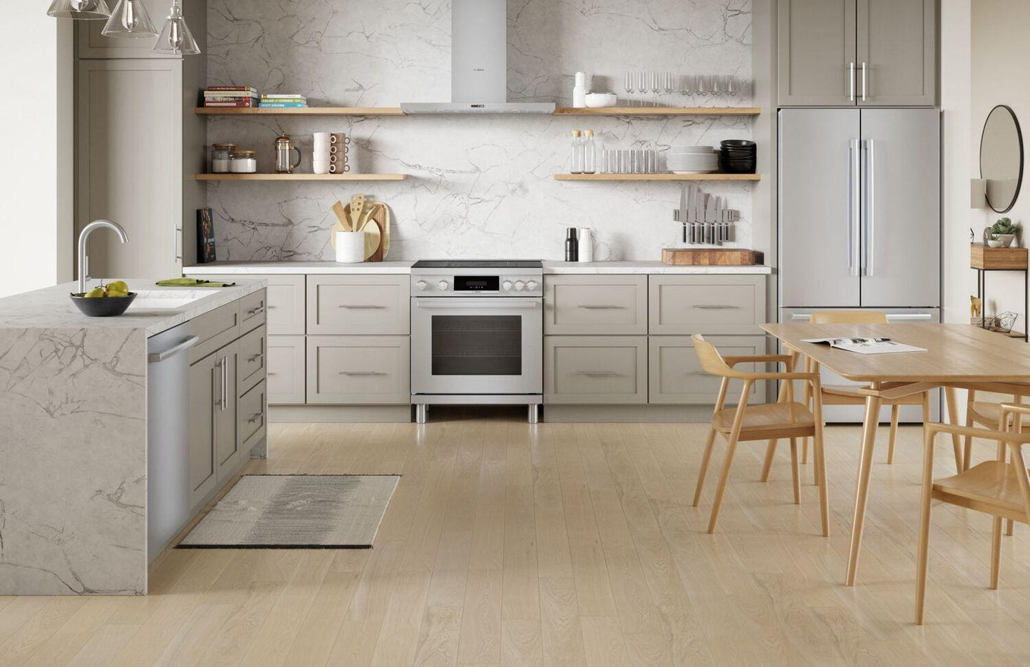 Bosch HIS8055U 800 Series, Induction freestanding range cooker, Stainless steel