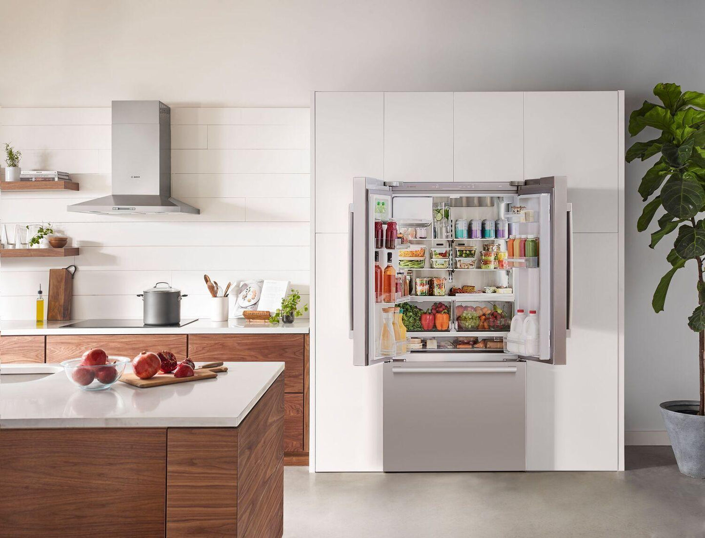Bosch B36CD50SNS 500 Series French Door Bottom Mount Refrigerator 36" Stainless steel (with anti-fingerprint), Total No Frost