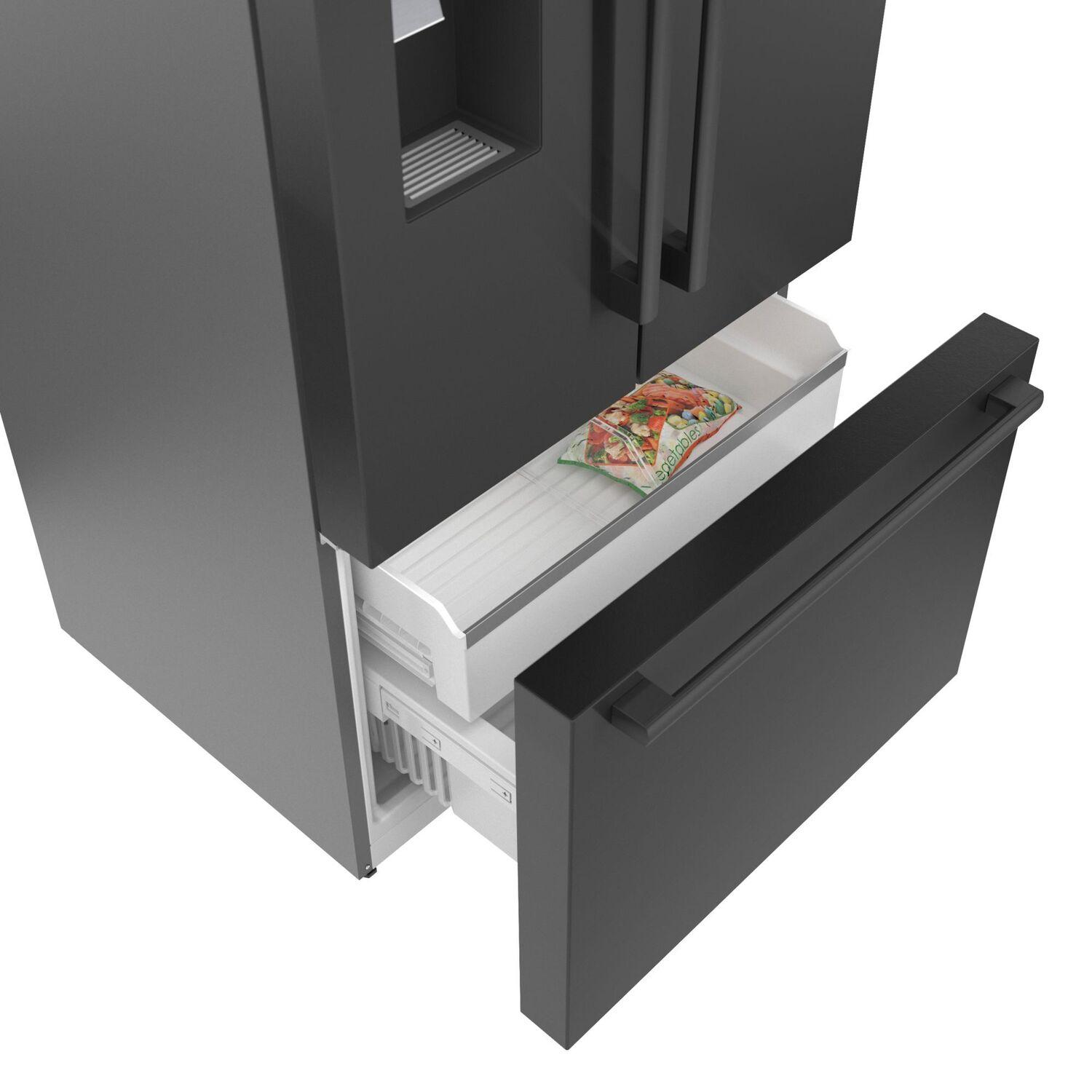 Bosch B36CD50SNB 500 Series French Door Bottom Mount Refrigerator 36" Black Stainless Steel, Total No Frost