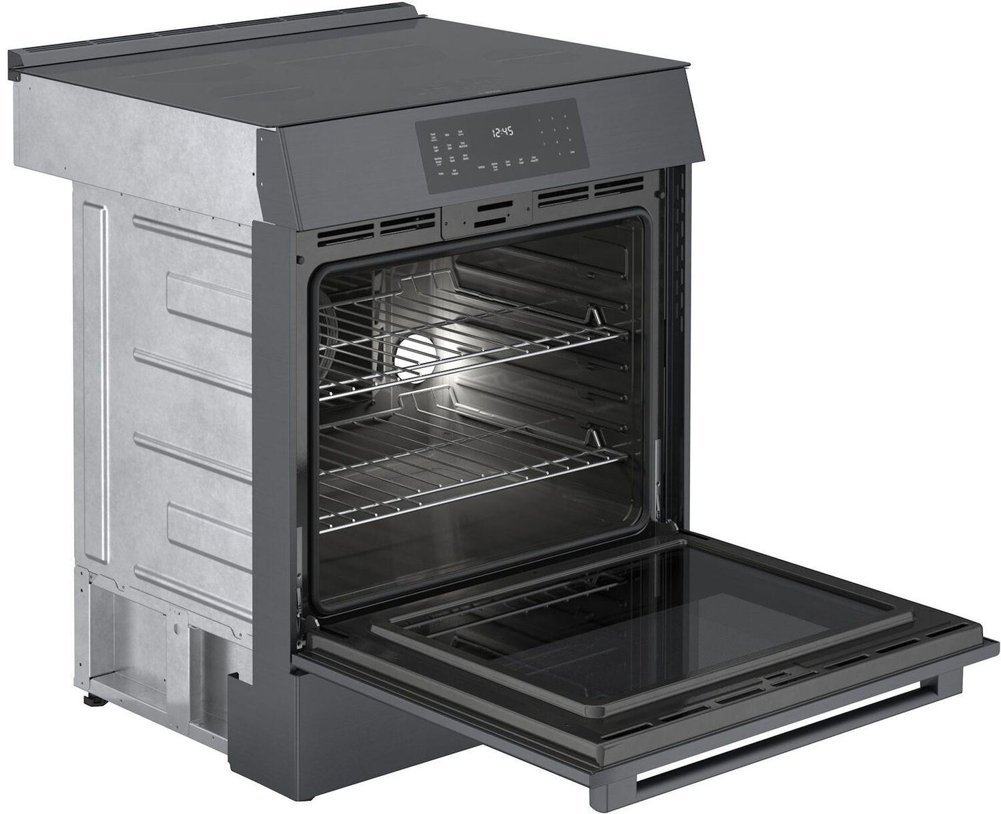 Bosch HII8047U 800 Series, Induction slide-in range, 30'', Black stainless steel