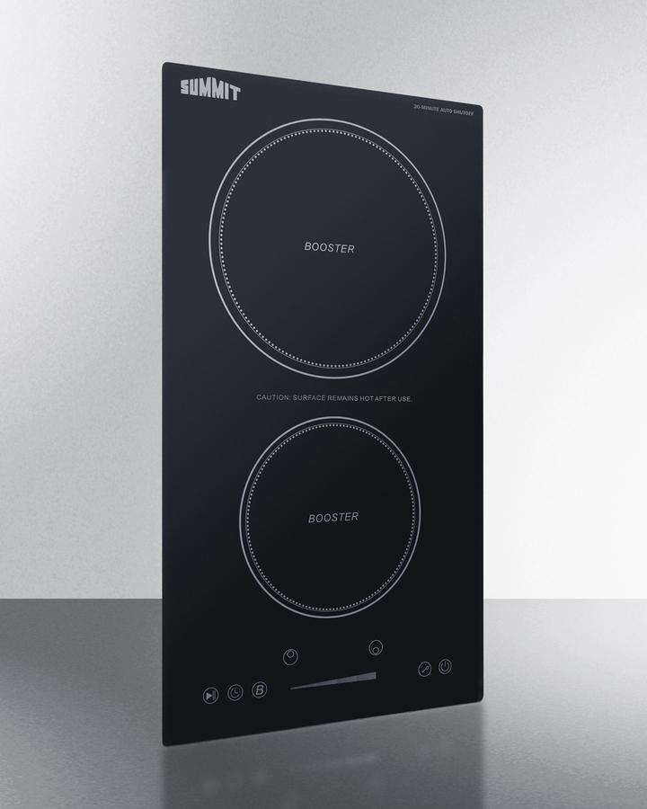 Summit SINCH230V2B 12" Wide 208-240v 2-zone Induction Cooktop With Safety Shutoff