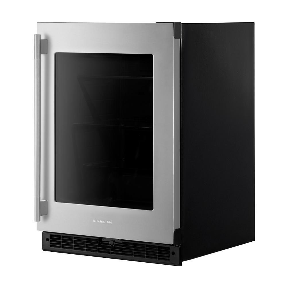 Kitchenaid KURR324SSB 24" Undercounter Refrigerator with Glass Door