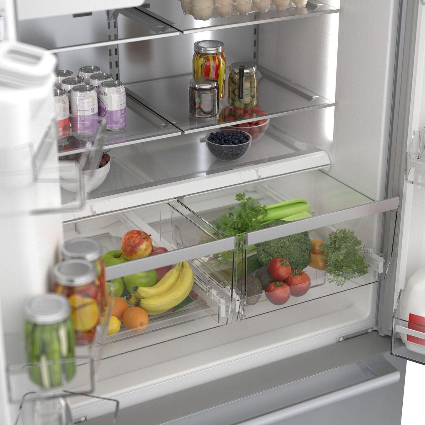 Bosch B36CD50SNS 500 Series French Door Bottom Mount Refrigerator 36" Stainless steel (with anti-fingerprint), Total No Frost