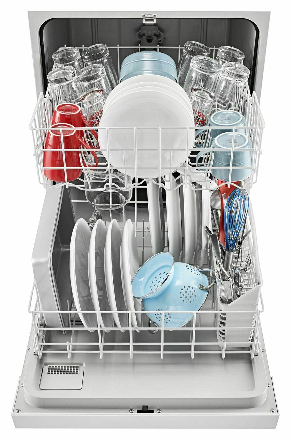 Dishwasher with Triple Filter Wash System - White