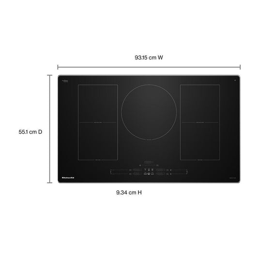 Kitchenaid KCIT736SSS 36" Temp Cook™ Induction Cooktop with 5 Cooking Zones