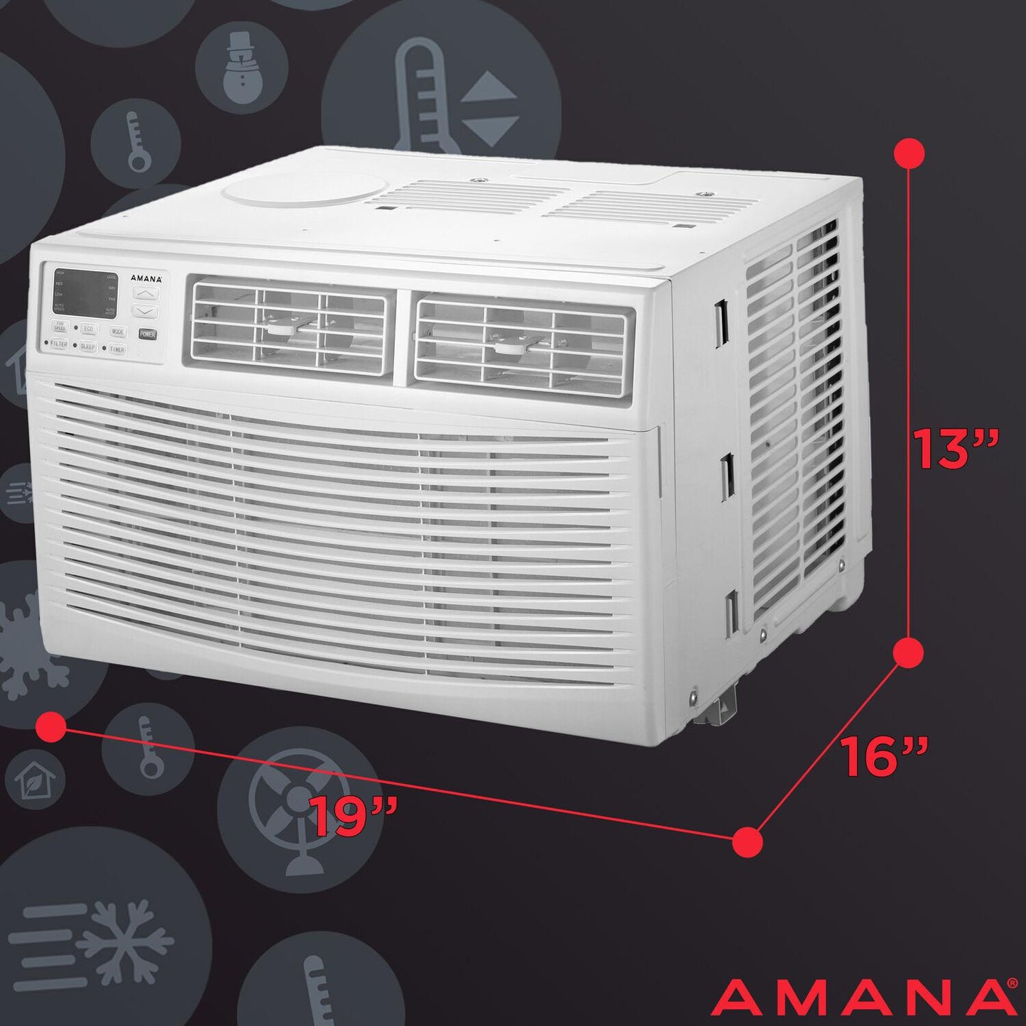 6,000 BTU 115V Window-Mounted Air Conditioner with Remote Control