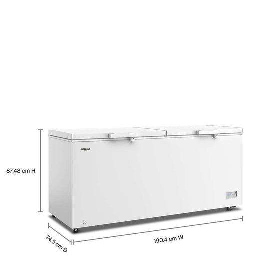 WZCC5522TW Whirlpool® 22 cu. ft. Convertible Freezer-to-Fridge Chest Freezer with 4 Storage Baskets