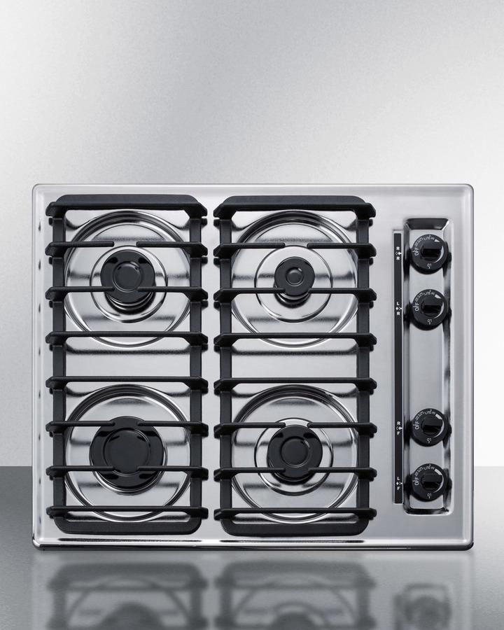 Summit ZTL033S 24" Wide 4-burner Gas Cooktop