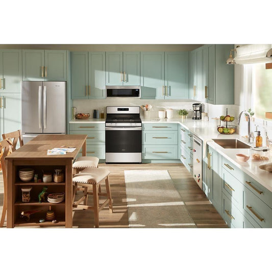 Whirlpool WFGS3030RS 30-inch Gas Range with Crispy Mode and Dishwasher Safe Grates
