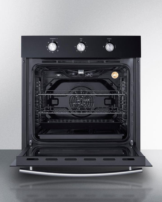 Summit SGW241BK 24" Wide Gas Wall Oven